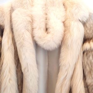 Fox fur coat with matching headband